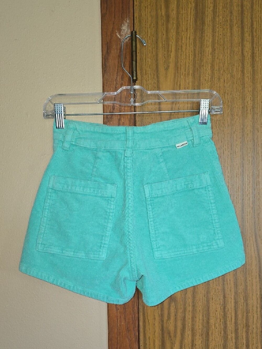Billabong High-Waisted Turquoise Corduroy Shorts - Picture 4 of 4
